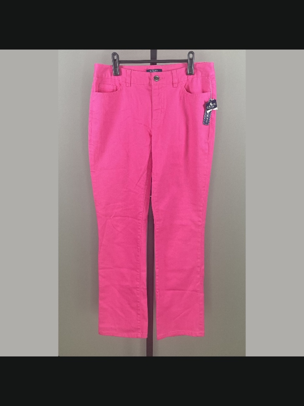 NEW Chaps Jeans Womens 6 petite pink denim straight leg colorful preppy casual